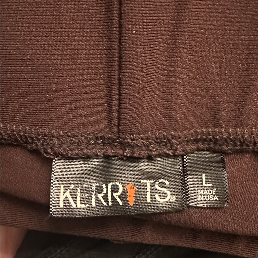 KERRITS BROWN HORSEBACK RIDING LEGGINGS - Size Large SKU:557 - Picture 4 of 8